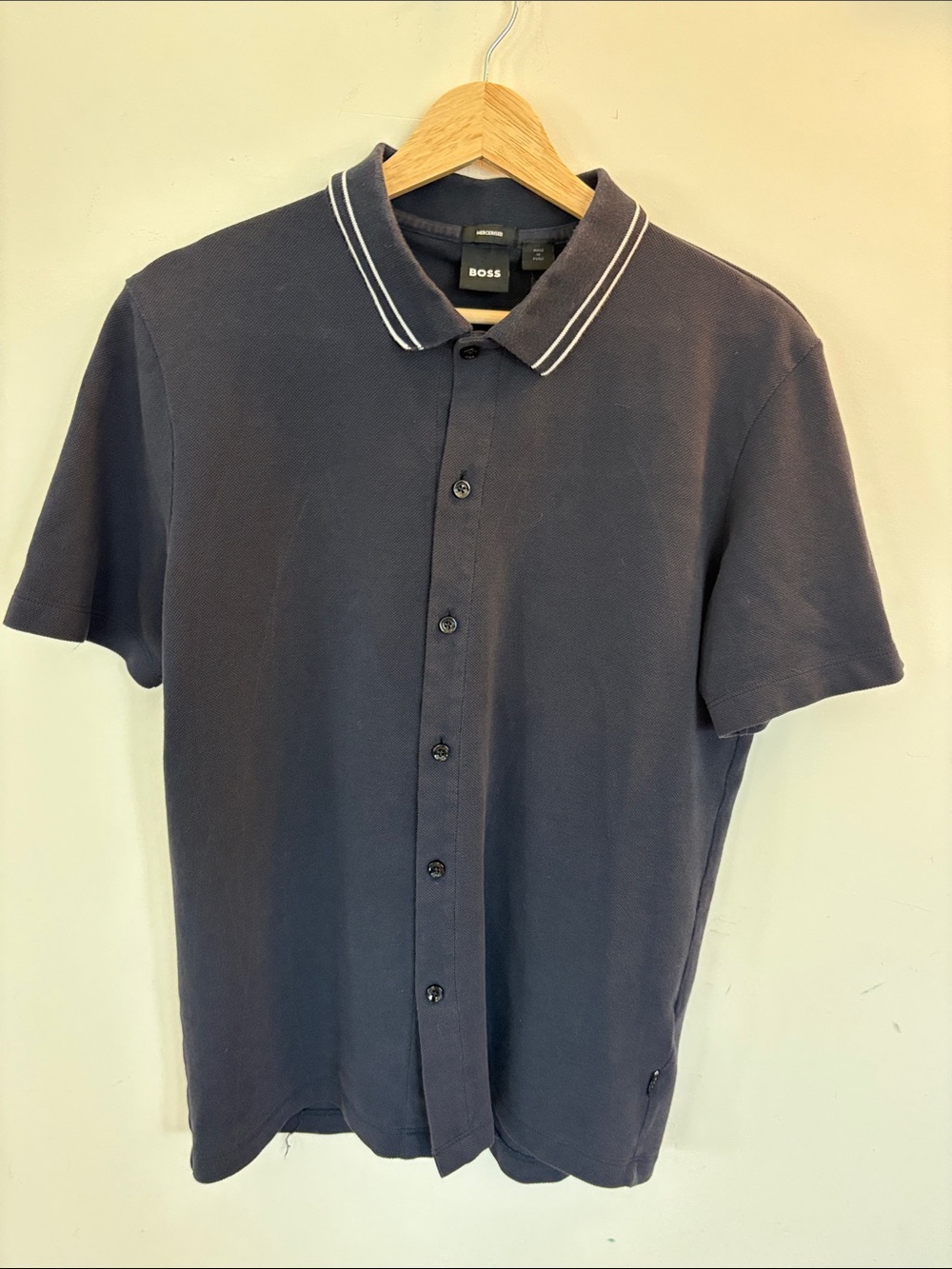 BOSS Men's Navy Short-Sleeve Polo Shirt